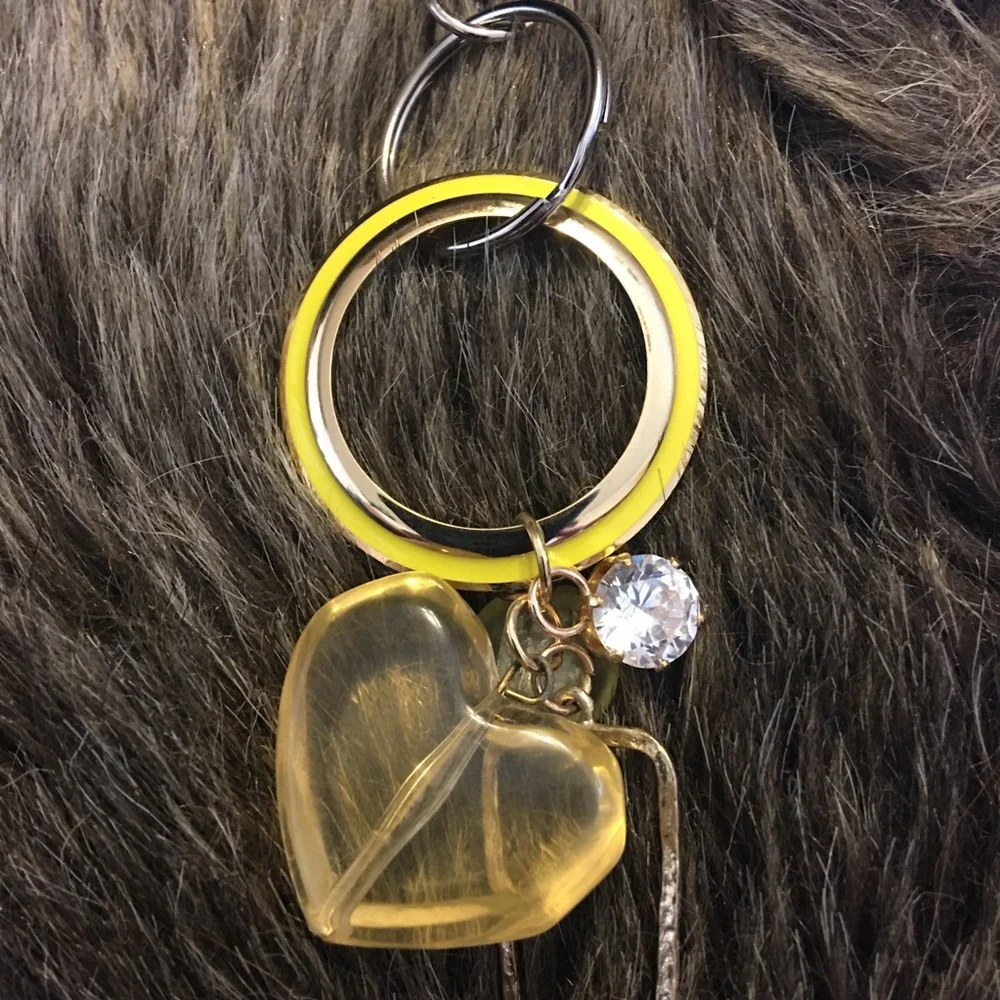Vintage repurpose salvaged estate gem keychain